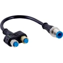 SICK Female 4 Way M8 to Male 4 Way Straight Sensor Actuator Cable, 0.11 m SYL-8204-G0M11-X2