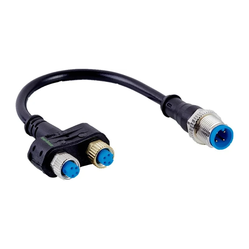 SICK Female 4 Way M8 to Male 4 Way Straight Sensor Actuator Cable, 0.11 m SYL-8204-G0M11-X2