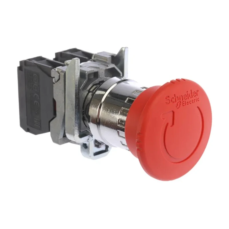 Schneider Electric Harmony XB4 Series Twist Release Emergency Stop Push Button, Panel Mount, 22 mm Cutout, SPDT XB4BS8445