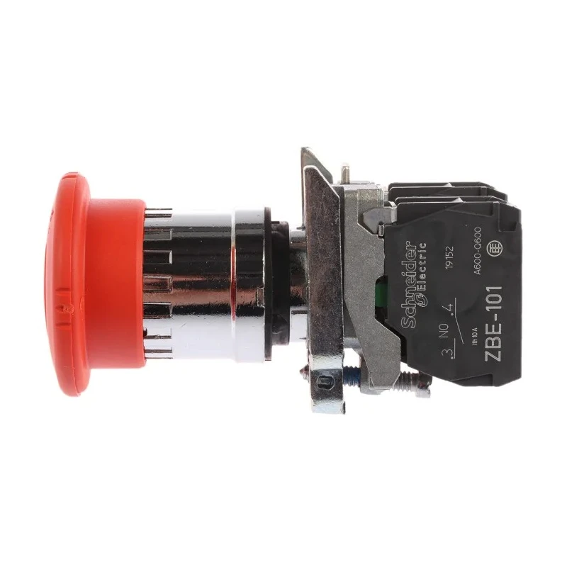 Schneider Electric Harmony XB4 Series Twist Release Emergency Stop Push Button, Panel Mount, 22 mm Cutout, SPDT XB4BS8445