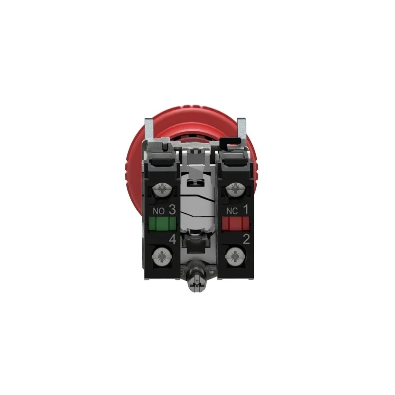 Schneider Electric Harmony XB4 Series Twist Release Emergency Stop Push Button, Panel Mount, 22 mm Cutout, SPDT XB4BS8445