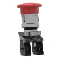Schneider Electric Harmony XB4 Series Twist Release Emergency Stop Push Button, Panel Mount, 22 mm Cutout, SPDT XB4BS8445