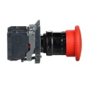 Schneider Electric Harmony XB4 Series Twist Release Emergency Stop Push Button, Panel Mount, 22 mm Cutout, SPDT XB4BS8445
