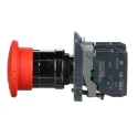 Schneider Electric Harmony XB4 Series Twist Release Emergency Stop Push Button, Panel Mount, 22 mm Cutout, SPDT XB4BS8445
