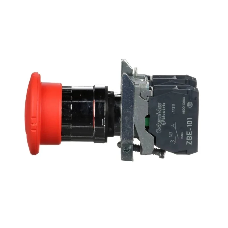 Schneider Electric Harmony XB4 Series Twist Release Emergency Stop Push Button, Panel Mount, 22 mm Cutout, SPDT XB4BS8445