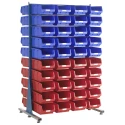 RS PRO Polypropylene Louvre Panel Storage Unit 750 mm x 1000 mm x 1500 mm Blue 424-5487