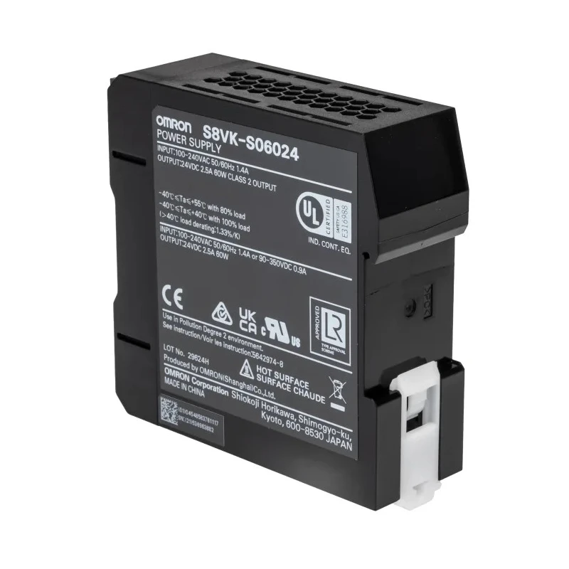 Omron Switched Mode DIN Rail Power Supply 24V DC Output 2.5A 60W S8VK-S