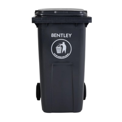RS PRO 240L Grey Flip Plastic Wheelie Bin Waste Bin 424-9316