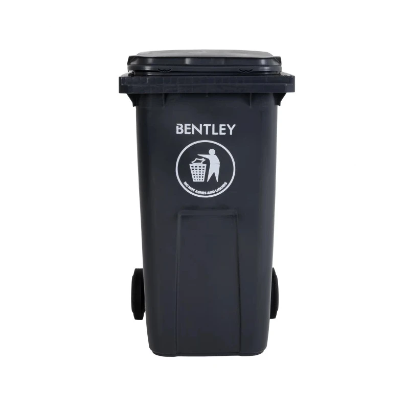 RS PRO 240L Grey Flip Plastic Wheelie Bin Waste Bin 424-9316