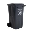 RS PRO 240L Grey Flip Plastic Wheelie Bin Waste Bin 424-9316