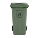 RS PRO 240L Green Flip Plastic Wheelie Bin Waste Bin 424-9338