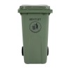 RS PRO 240L Green Flip Plastic Wheelie Bin Waste Bin 424-9338