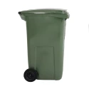 RS PRO 240L Green Flip Plastic Wheelie Bin Waste Bin 424-9338
