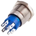 RS PRO Illuminated Momentary Push Button Switch, DPDT, Panel Mount, 19.2 mm Cutout, Red LED, IP67, 250 V AC 111-3784
