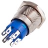 RS PRO Illuminated Momentary Push Button Switch, DPDT, Panel Mount, 19.2 mm Cutout, Red LED, IP67, 250 V AC 111-3784