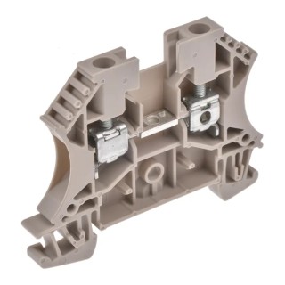 Weidmüller WDU Series DIN Rail Terminal Block Dark Beige 4mm² 1-Level Screw ATEX 1781730000