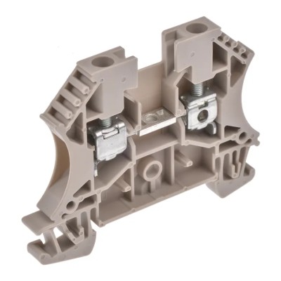 Weidmüller WDU Series DIN Rail Terminal Block Dark Beige 4mm² 1-Level Screw ATEX 1781730000