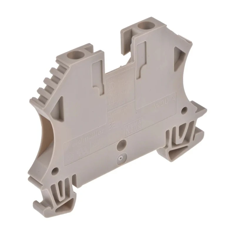 Weidmüller WDU Series DIN Rail Terminal Block Dark Beige 4mm² 1-Level Screw ATEX 1781730000