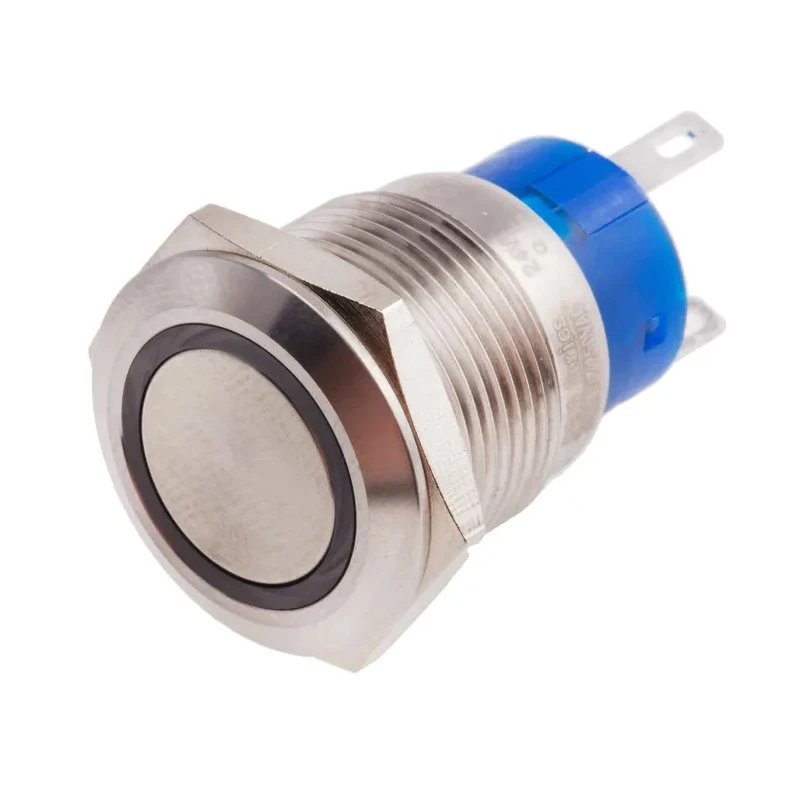 RS PRO Illuminated Push Button Switch, Latching, Panel Mount, 19.2 mm Cutout, SPDT, Green LED, IP67, 250 V AC 5A 111-3887