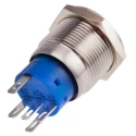 RS PRO Illuminated Push Button Switch, Latching, Panel Mount, 19.2 mm Cutout, SPDT, Green LED, IP67, 250 V AC 5A 111-3887