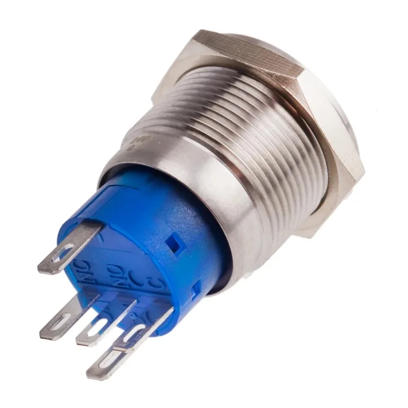 RS PRO Illuminated Push Button Switch, Latching, Panel Mount, 19.2 mm Cutout, SPDT, Green LED, IP67, 250 V AC 5A 111-3887