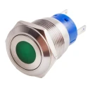 RS PRO Illuminated Push Button Switch Latching Panel Mount SPDT Green LED IP67 250 V 5A 111-3895