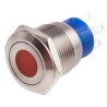 RS PRO Illuminated Push Button Switch Momentary Panel Mount SPDT Red LED IP67 19.2 mm Cutout 111-3894