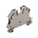 Weidmüller WDU Series DIN Rail Terminal Block Dark Beige 6mm² 1-Level Screw IECEx/ATEX 1781740000
