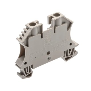 Weidmüller WDU Series DIN Rail Terminal Block Dark Beige 6mm² 1-Level Screw IECEx/ATEX 1781740000