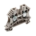 Weidmüller WDU Series DIN Rail Terminal Block Dark Beige 6mm² 1-Level Screw IECEx/ATEX 1781740000