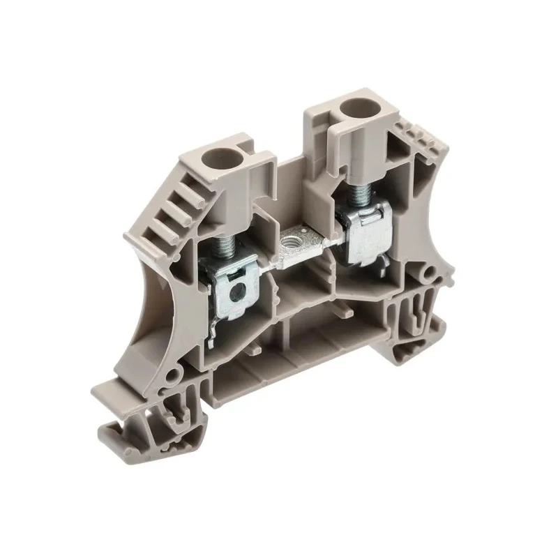 Weidmüller WDU Series DIN Rail Terminal Block Dark Beige 6mm² 1-Level Screw IECEx/ATEX 1781740000