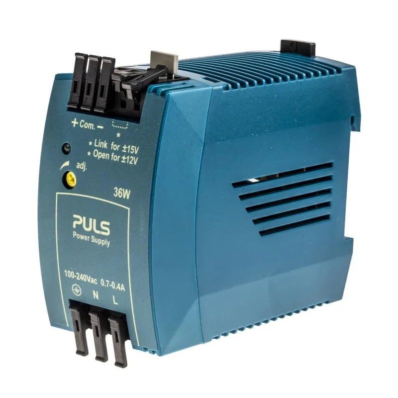 PULS MiniLine MLY Switched Mode DIN Rail Power Supply 240V AC Input 15V DC 1.5A Output 36W ML30.106