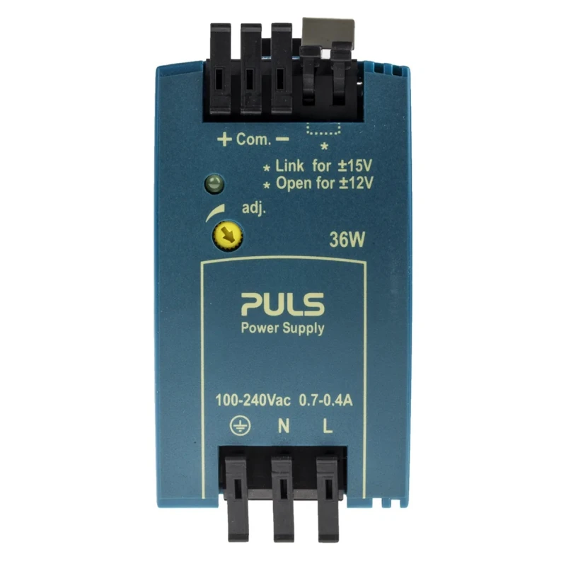 PULS MiniLine MLY Switched Mode DIN Rail Power Supply 240V AC Input 15V DC 1.5A Output 36W ML30.106