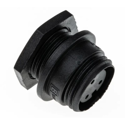 Bulgin Circular Connector, 3 Contacts, Front Mount, Miniature Socket, Female, IP68, Buccaneer 400 Series PX0412/03S