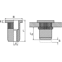 Böllhoff Plain Steel Threaded Insert M6 Flange Diameter 13 mm Fixing Hole Diameter 9 mm Depth 14.5 mm 23307060230