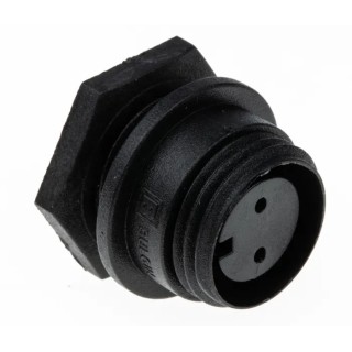 Bulgin Circular Connector, 2 Contacts, Front Mount, Miniature Socket, Female, IP68, Buccaneer 400 Series PX0412/02S