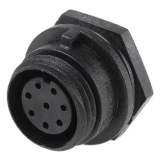 Bulgin Buccaneer 400 Series Circular Connector 8 Contacts Front Mount Socket Female IP68 125V 5A PX0412/08S