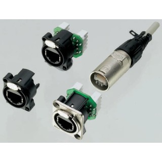 Neutrik EtherCon Series RJ45 Connector Female Cable Cat5 Unshielded Straight 1 Port 8 Way NE8FAV-YK