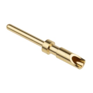 Bulgin Male Solder Circular Connector Contact Buccaneer 400 / Buccaneer 4000 Series, 5A Current, 125V AC, Gold SA3348/1