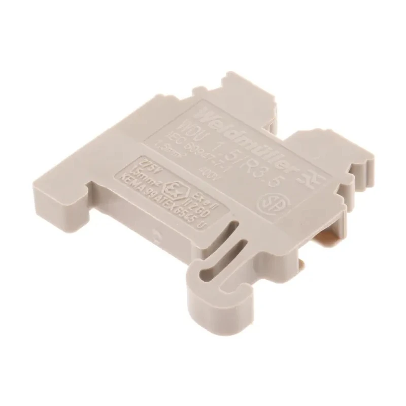 Weidmüller WDU Series DIN Rail Terminal Block Dark Beige 1.5mm² 1-Level Screw IECEx/ATEX 1753280000