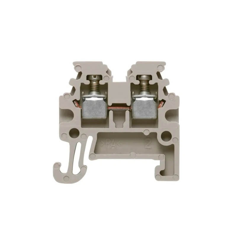 Weidmüller WDU Series DIN Rail Terminal Block Dark Beige 1.5mm² 1-Level Screw IECEx/ATEX 1753280000