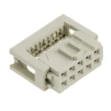 HARTING 10-Way IDC Connector Female for Cable, 2 Row, 1A, 320V AC, Gold and Tin Plated Contacts 09185106803