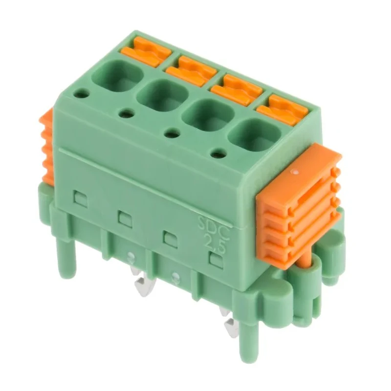 Phoenix Contact SDC 2.5/ 4-PV-5.0-ZB Series Straight PCB Terminal Block, 4 Contacts, 5 mm Pitch, 320V, 12A 1864053