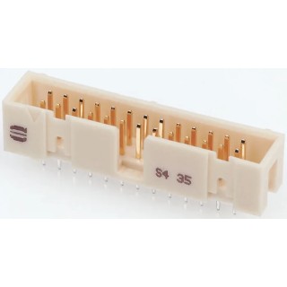 HARTING SEK 19 Series Right Angle Through Hole PCB Header 16 Contact 2.54 mm Pitch 2 Row Shrouded 09195166323