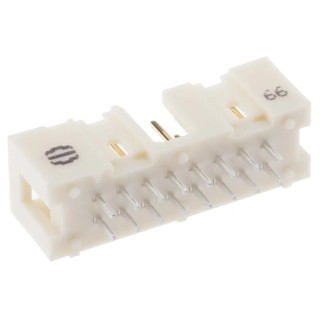 HARTING SEK 19 Series Straight Through Hole PCB Header 16 Contacts 2 Row 2.54 mm Pitch Shrouded 09195166324