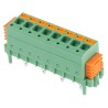 Phoenix Contact SPTAF 1/ 2-3.5-EL Series Angled Wave Soldering Mount PCB Terminal Block, 2 Contacts, 3.5 mm Pitch 1864095