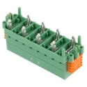Phoenix Contact SPTAF 1/ 2-3.5-EL Series Angled Wave Soldering Mount PCB Terminal Block, 2 Contacts, 3.5 mm Pitch 1864095