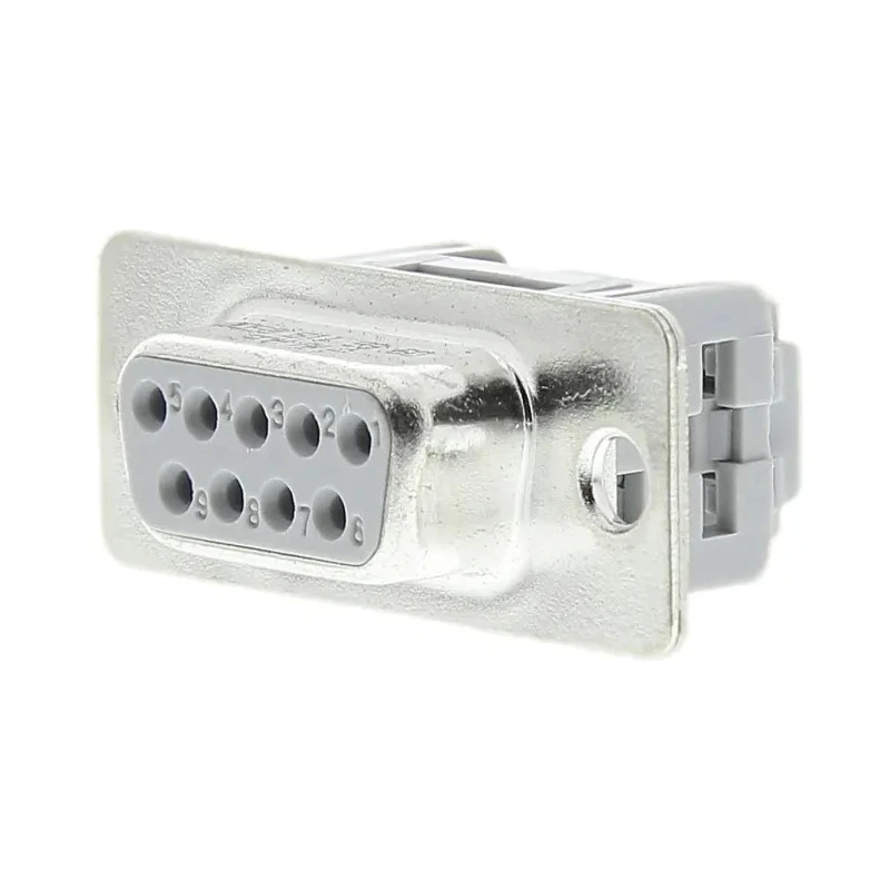 HARTING D-Sub 9 Way Right Angle 2.77 mm Pitch Cable D-Sub Connector Female 09661186500