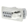HARTING D-Sub 9 Way Right Angle 2.77 mm Pitch Cable D-Sub Connector Female 09661186500
