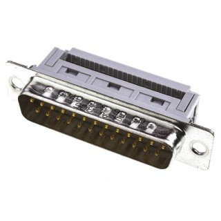 HARTING D-Sub Standard 25 Way Right Angle 2.77 mm Pitch Cable D-Sub Connector Male 09663286700
